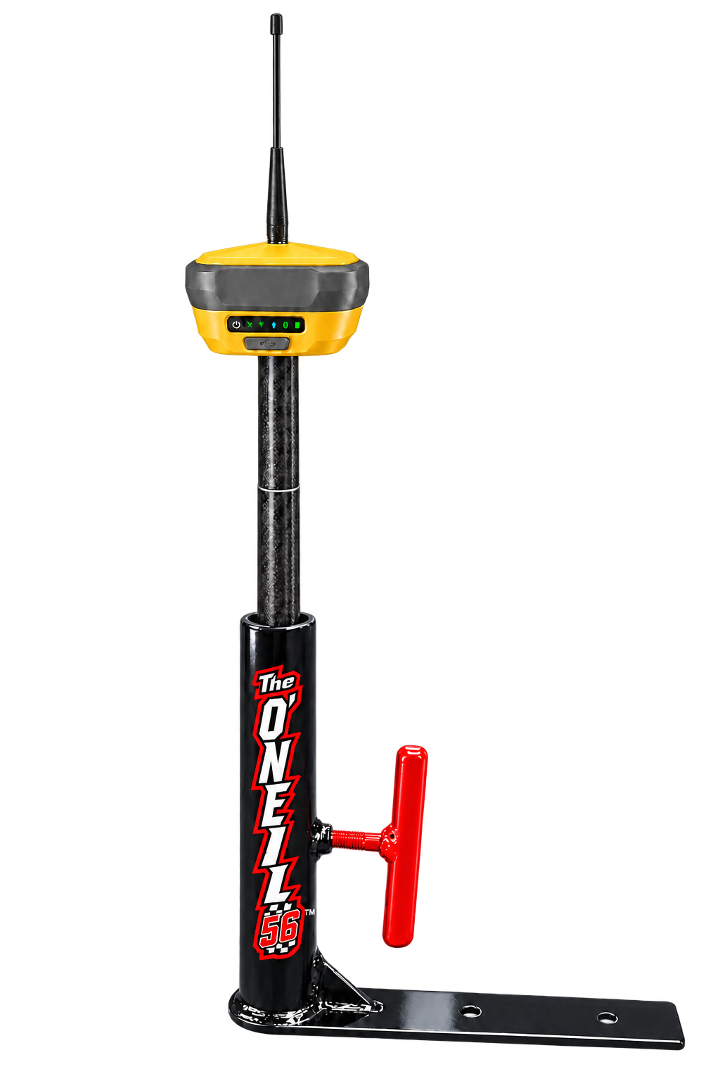 O’Neil 56 mount illustrated with a rover pole and GNSS receiver